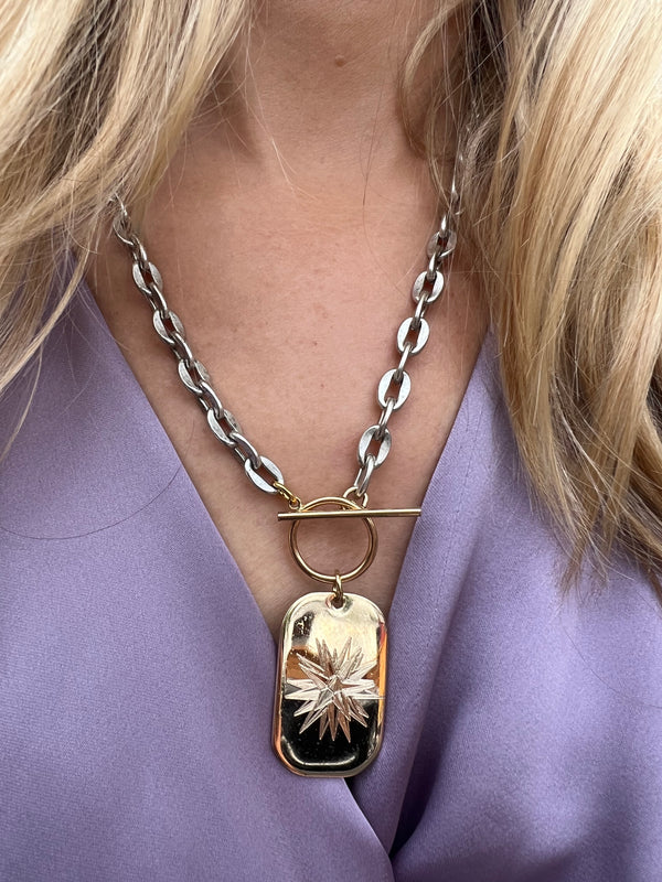 LOTUS - DOG TAG NECKLACE