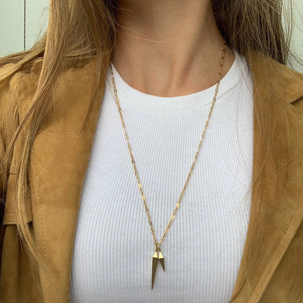 TWO FACED DOUBLE DAGGER NECKLACE