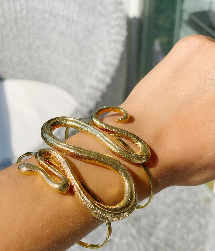 Snake Bangle Cuff Bracelet – Noellery